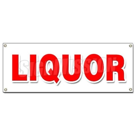 Signmission LIQUOR BANNER SIGN wine cold beer ice discount top shelf brands atm B-Liquor